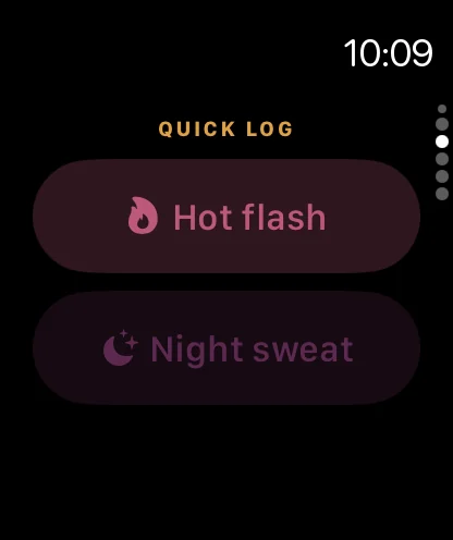 Apple Watch: quick log buttons